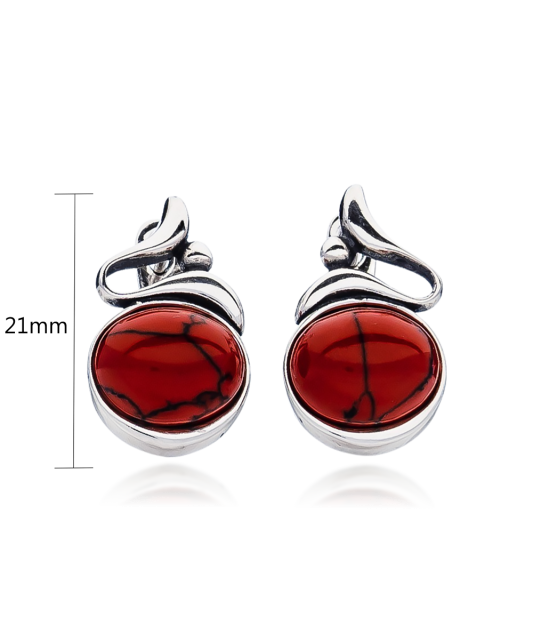 Sterling silver earrings with coral