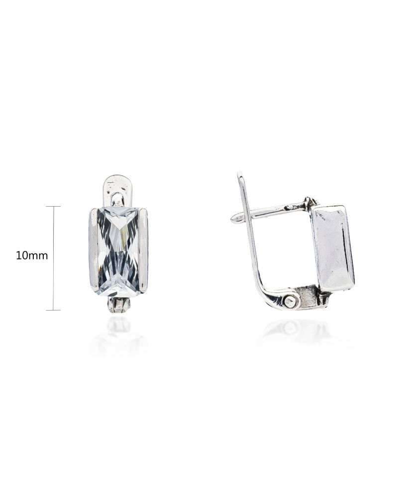 Sterling silver earrings with zirconium