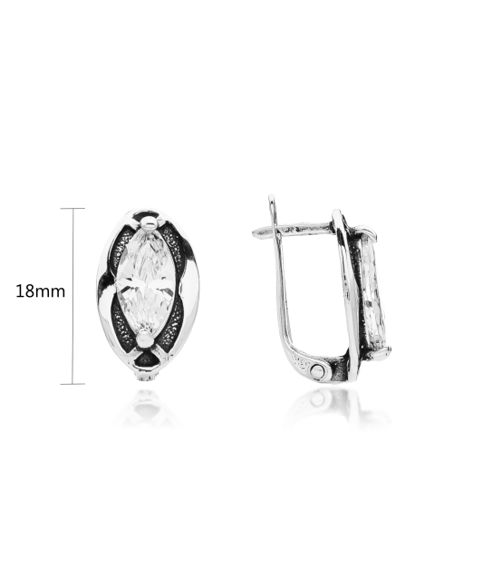 Sterling silver earrings with zirconium