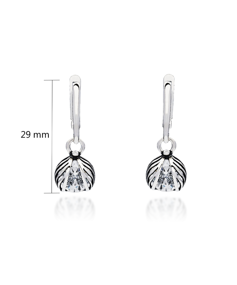 Sterling silver earrings with zirconium