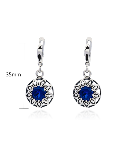 Sterling silver earrings with zirconium