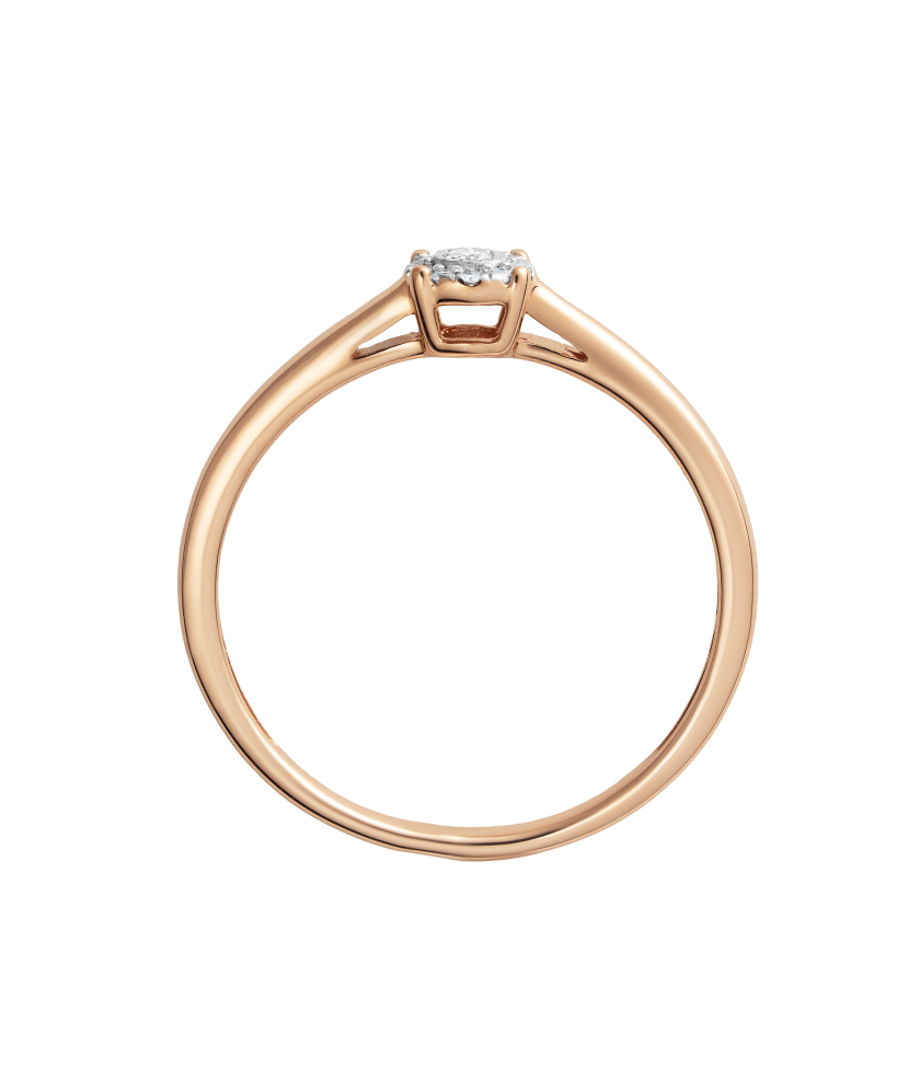 Gold ring with diamonds