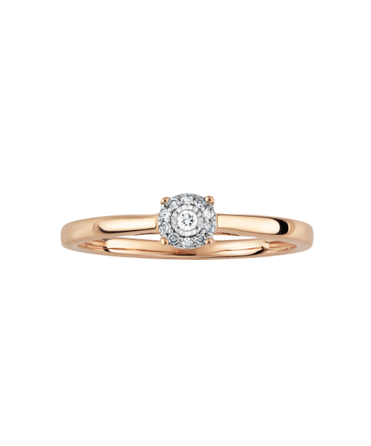 Gold ring with diamonds