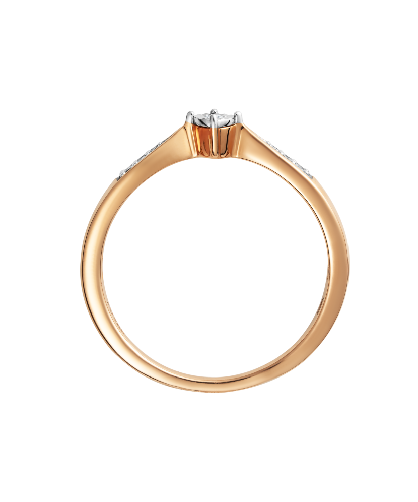 Gold ring with diamonds