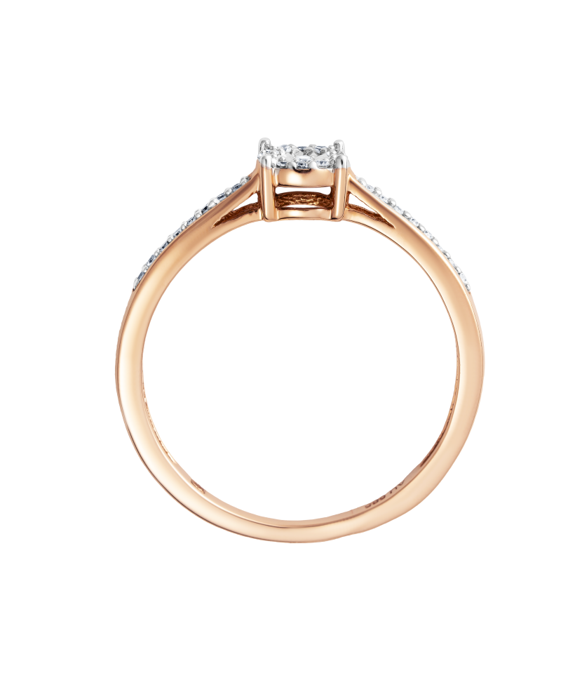 Gold ring with diamonds
