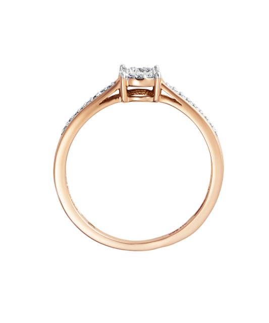 Gold ring with diamonds