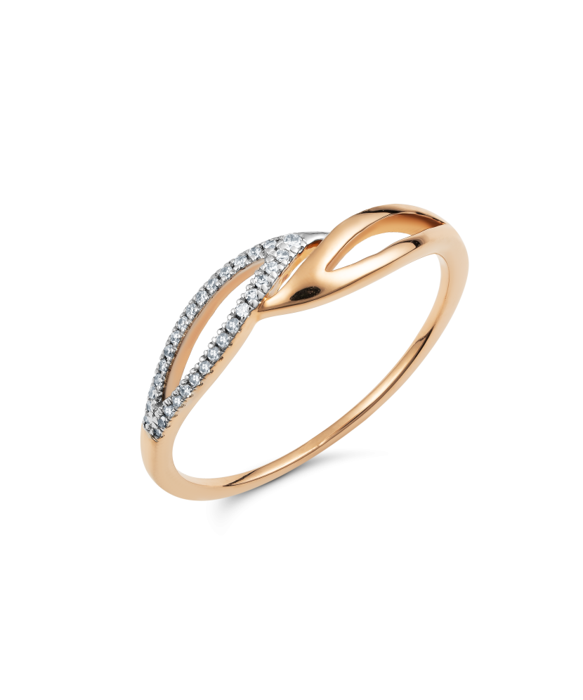 Kultasormus timanteilla