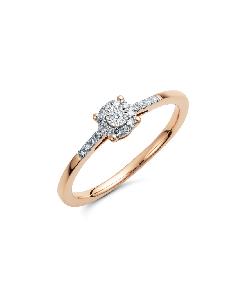 Kultasormus timanteilla