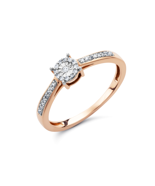 Gold ring with diamonds