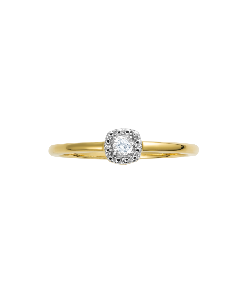 Yellow Gold ring with diamonds