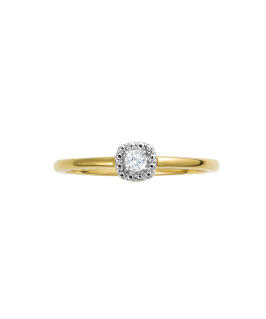 Yellow Gold ring with diamonds