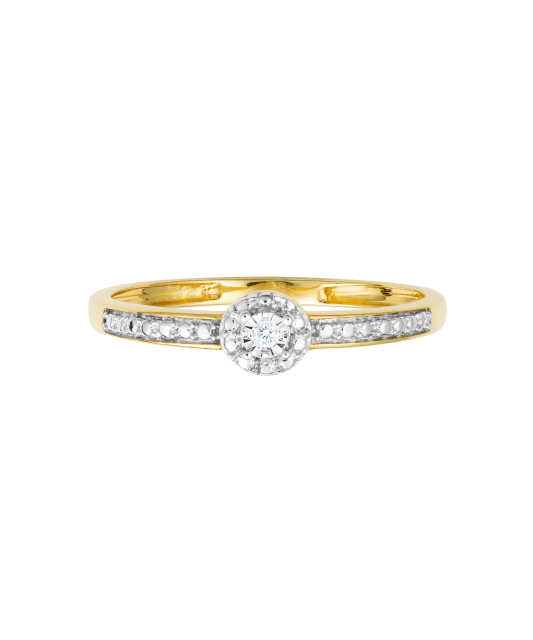Yellow Gold ring with diamonds