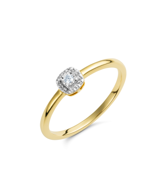 Yellow Gold ring with diamonds