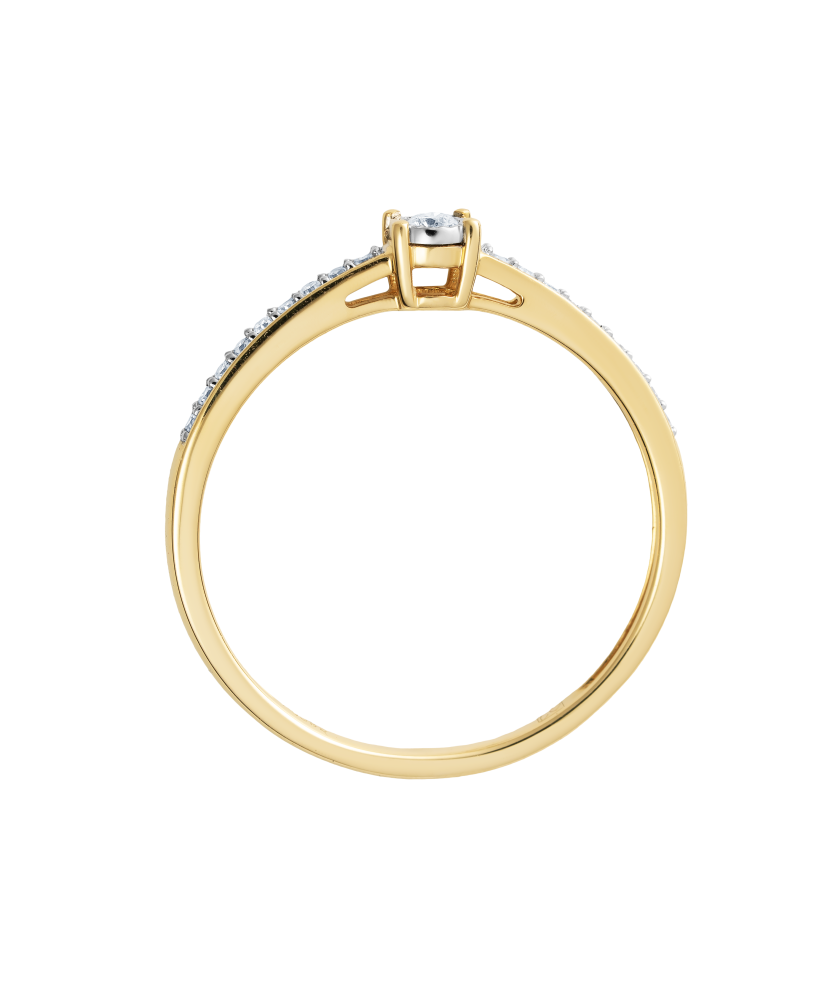 Yellow Gold ring with diamonds