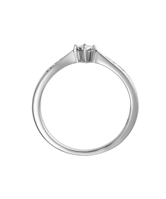 White gold ring with diamonds