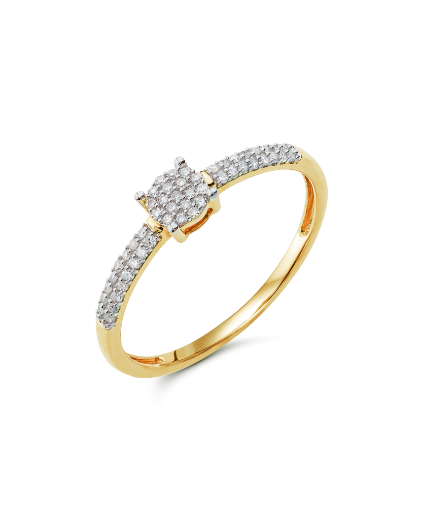 Yellow Gold ring with diamonds