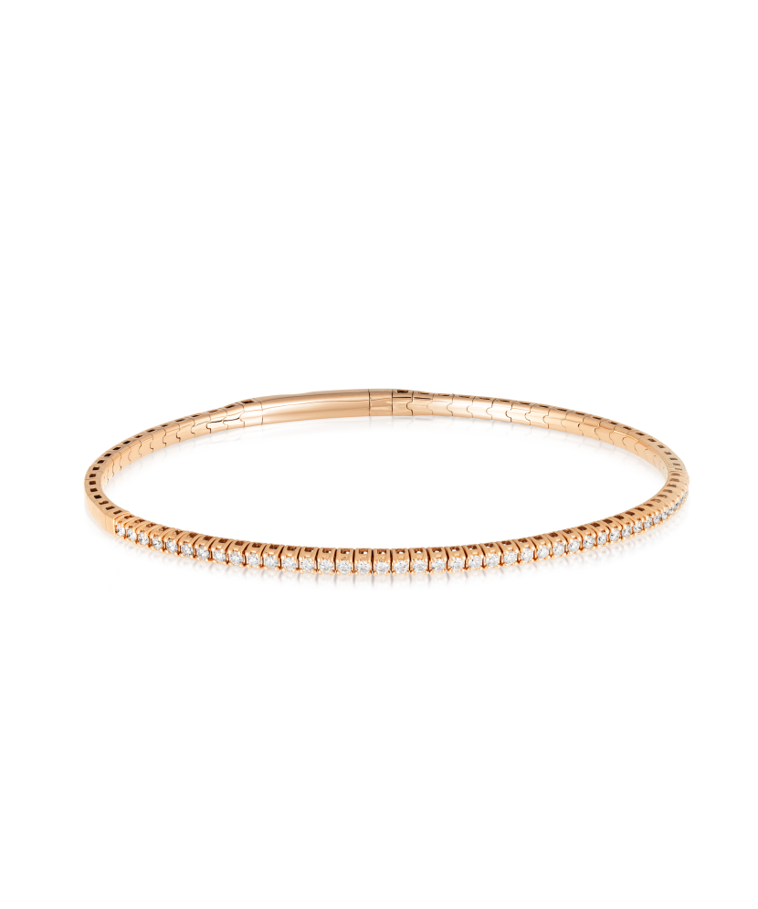 Gold bracelet with diamonds