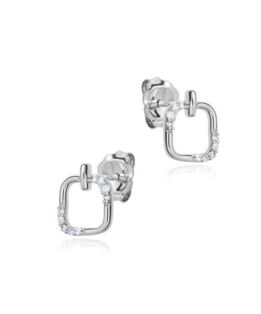 White gold earrings with diamonds