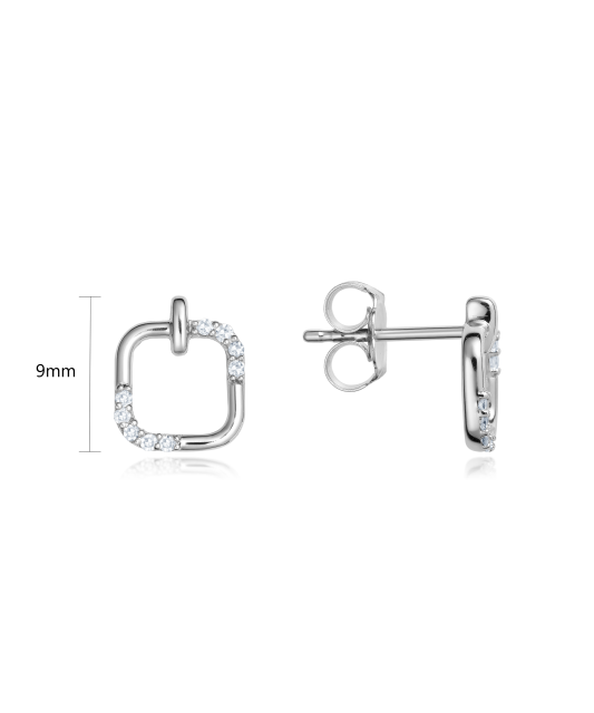 Valkokultaiset korvakorut timanteilla