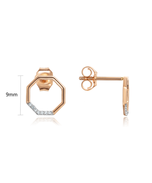 Kultaiset korvakorut timanteilla