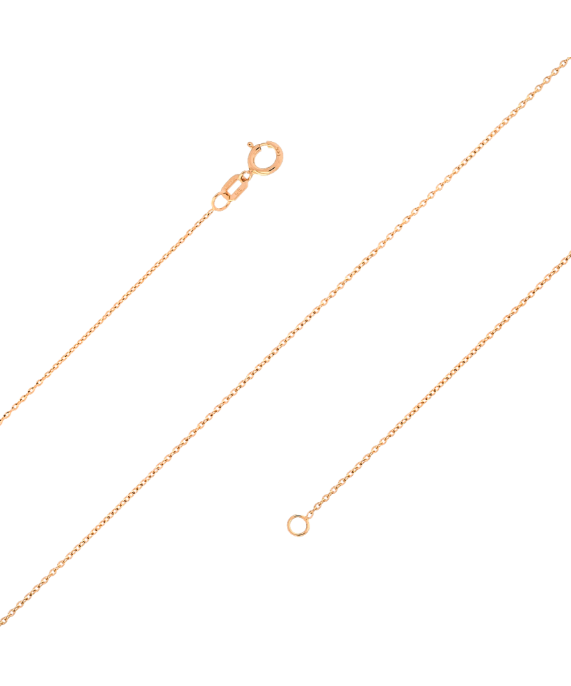 Solid gold chain "Anchor" 0.8mm