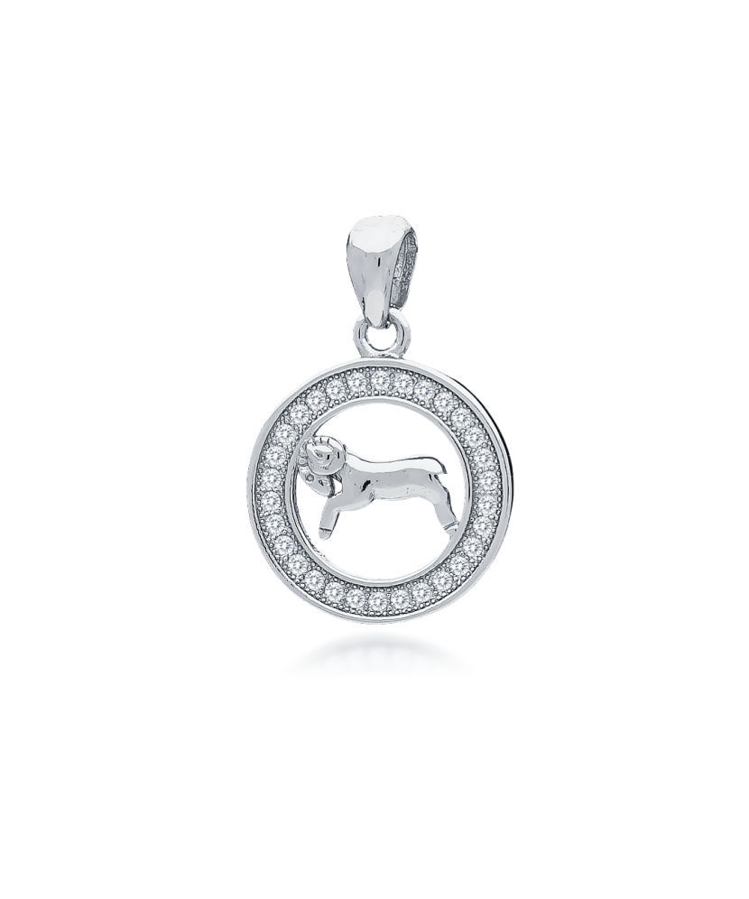 Sterling silver pendant with zircons "Aries  "