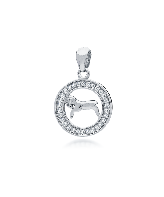 Sterling silver pendant with zircons "Aries  "