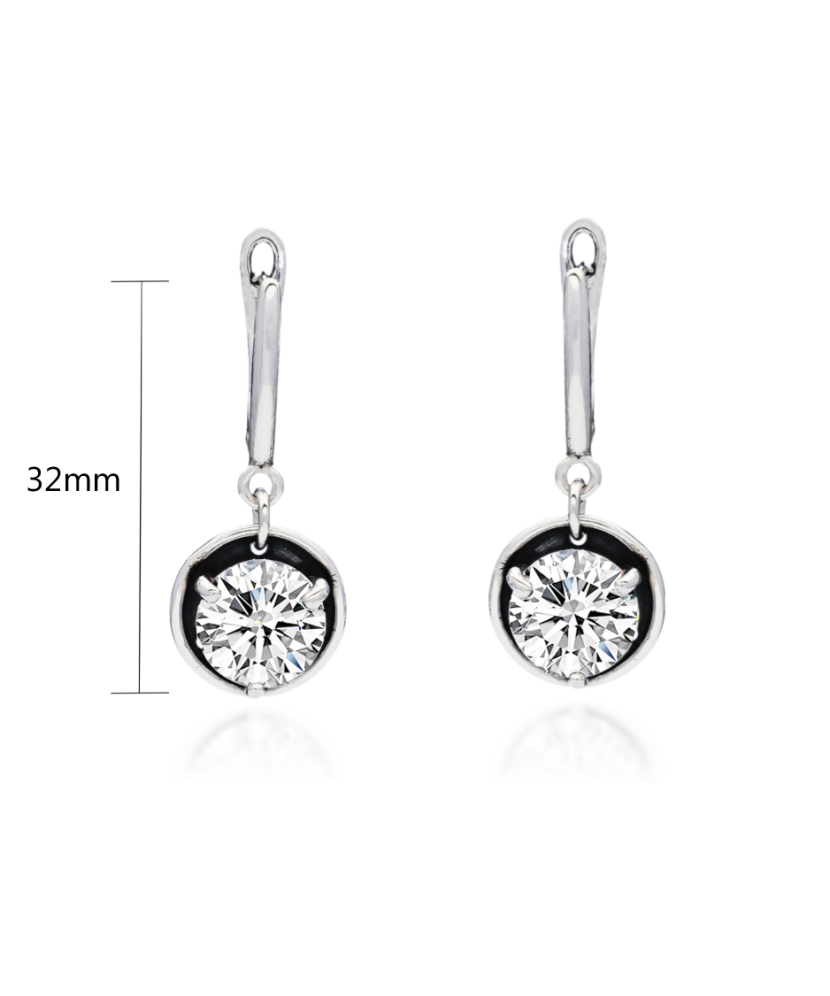 Sterling silver earrings with zirconium