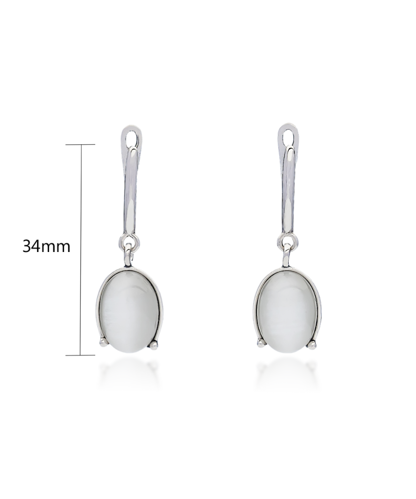 Sidabriniai auskarai su Katės akies akmeniu  - Goldinga
