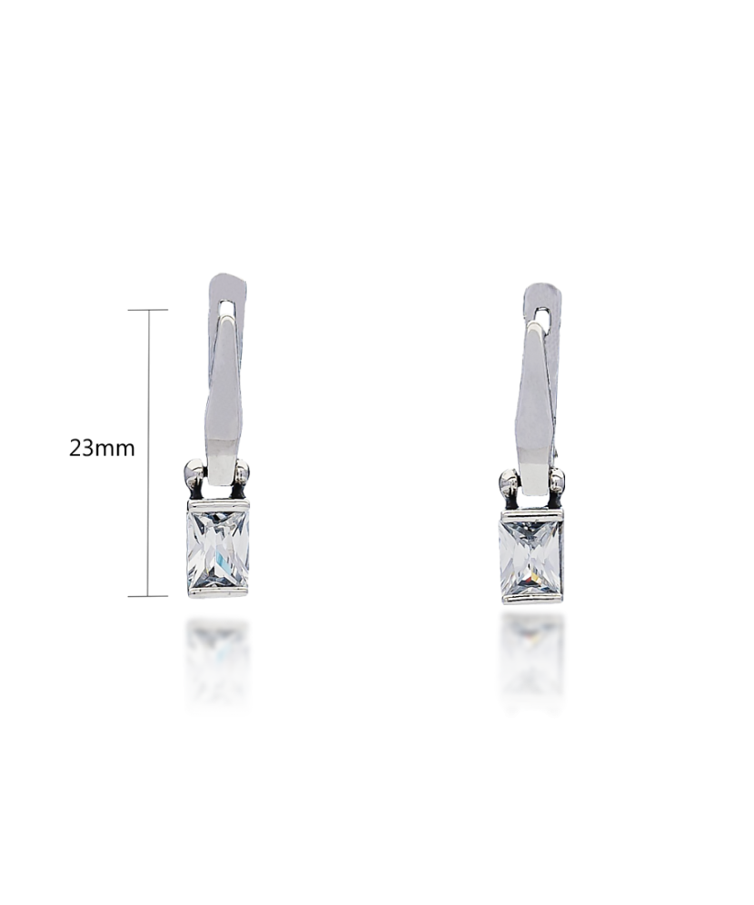 Sterling silver earrings with zirconium
