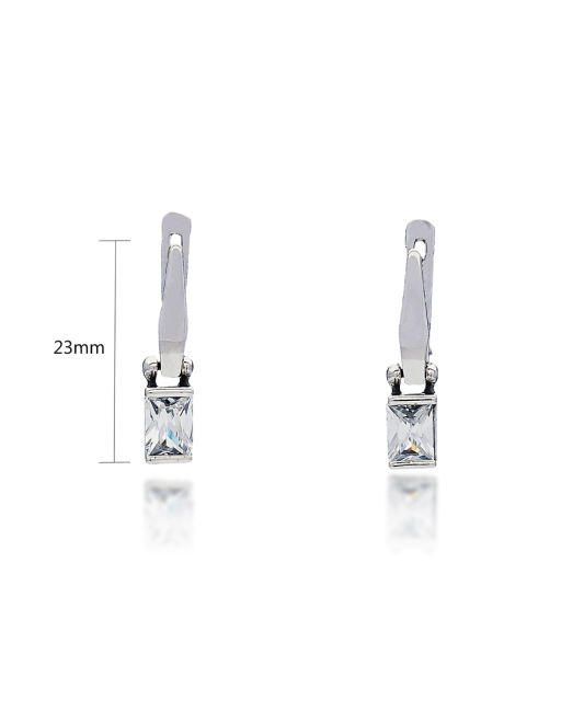 Sterling silver earrings with zirconium