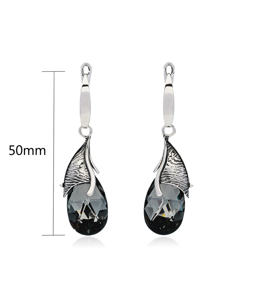 Sterling silver earrings with crystal