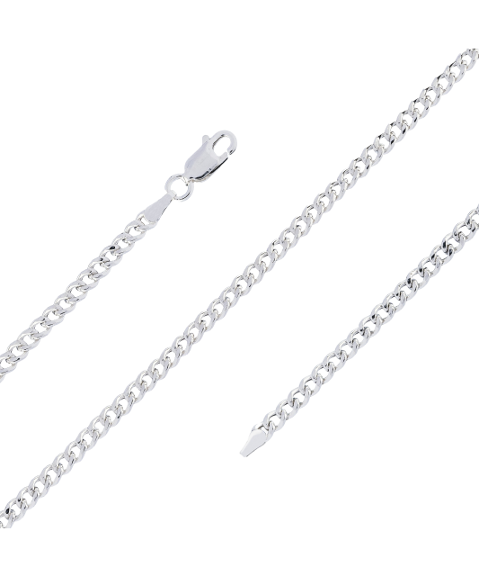 Sterling silver chain "Curb" 3mm
