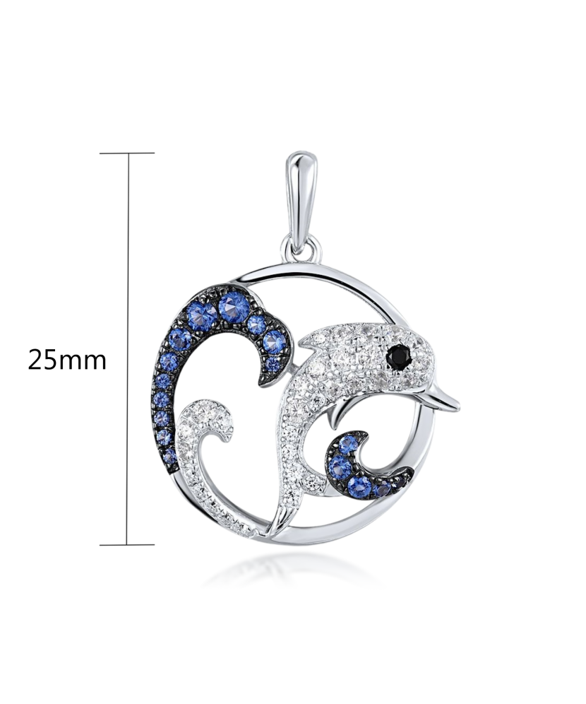 Sterling Silver pendant with spinels and zircons
