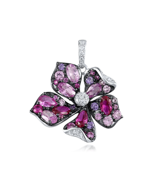 Sterling silver pendant with zircons