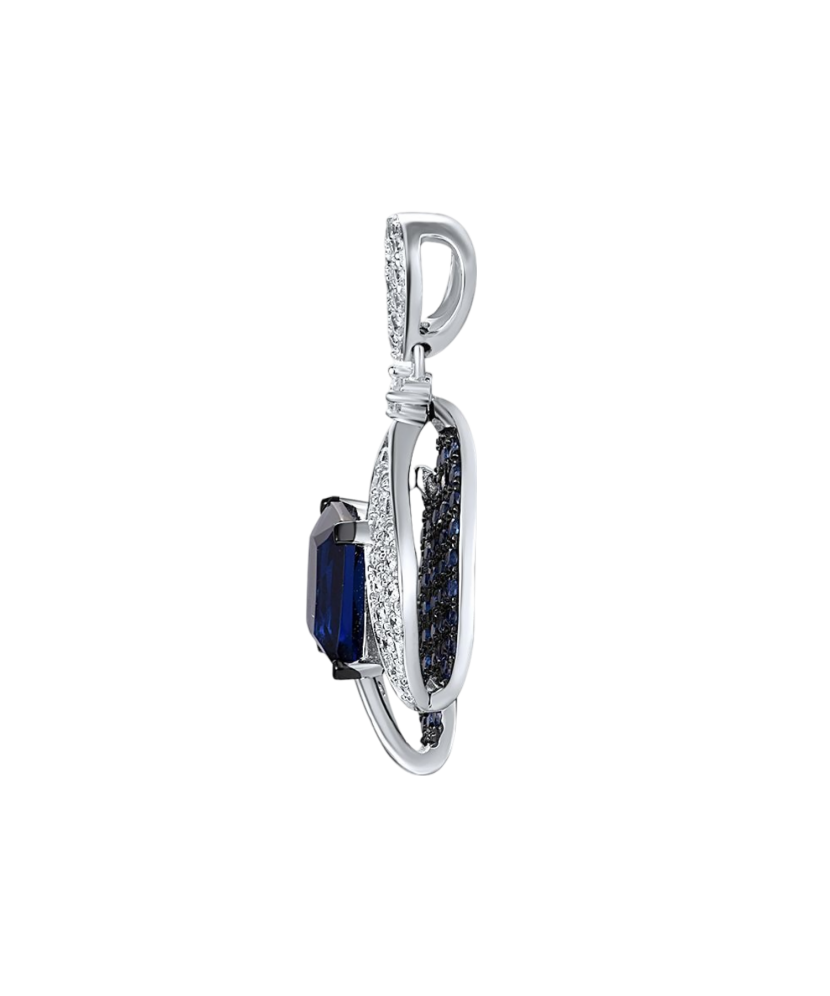 Sterling silver pendant with zircons