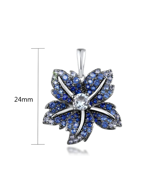 Sterling Silver pendant with spinels and zircons