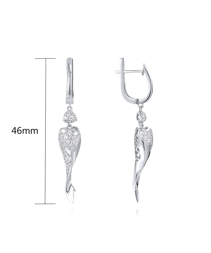 Sterling silver earrings with zircons