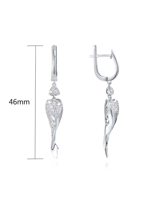 Hopeiset korvakorut zirkoneilla
