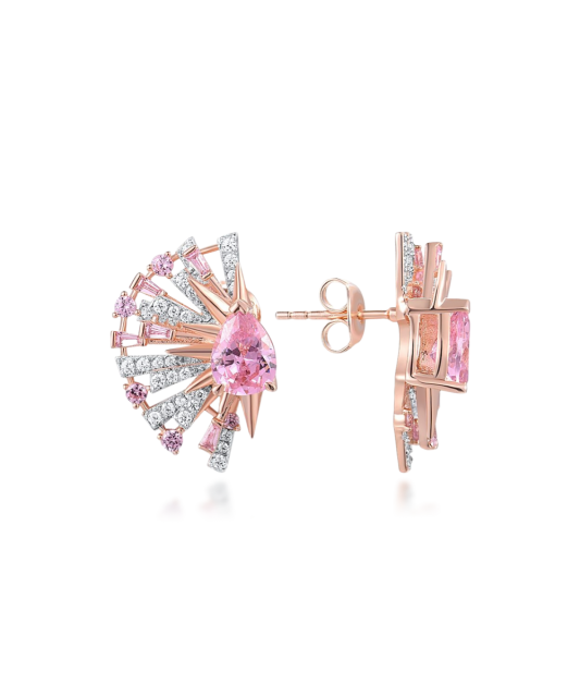 Kultaahopeiset korvakorut zirkoneilla