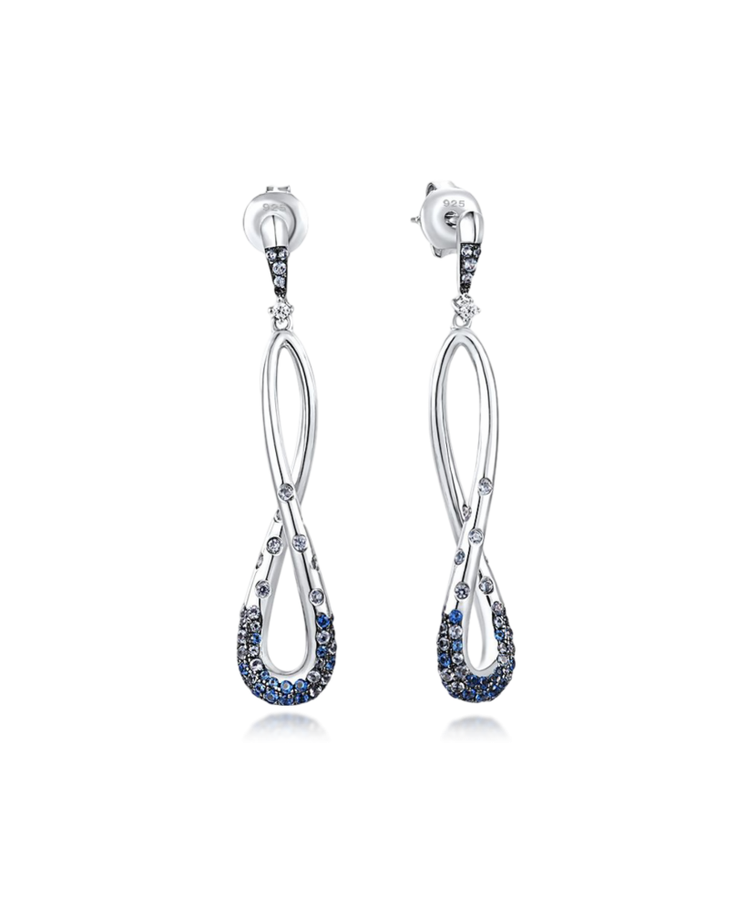 Sterling Silver earrings with zircons and spinels