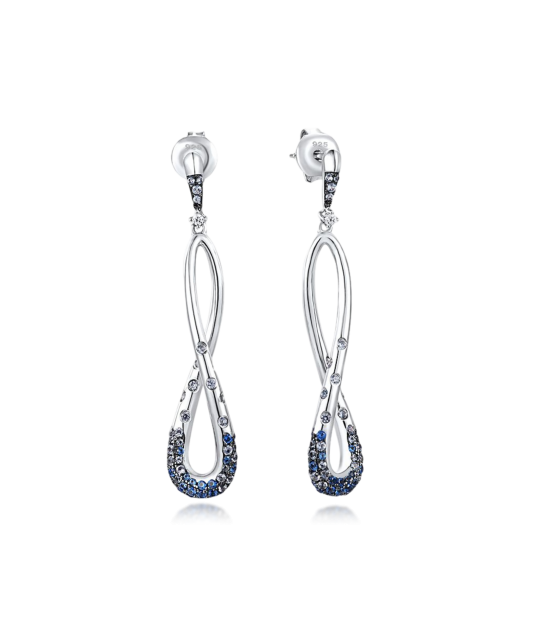 Sterling Silver earrings with zircons and spinels
