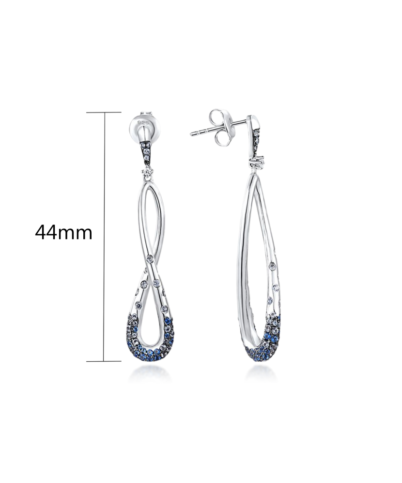 Sterling Silver earrings with zircons and spinels
