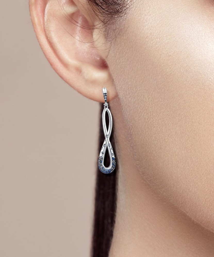 Sterling Silver earrings with zircons and spinels