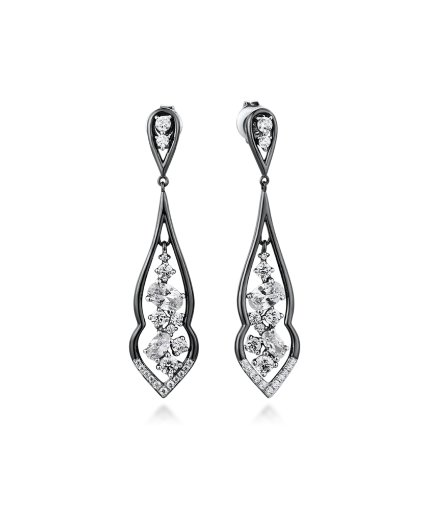 Sterling silver earrings with zircons