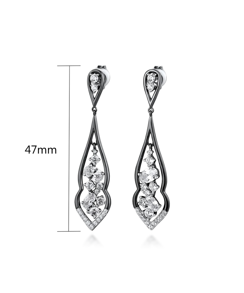 Sterling silver earrings with zircons