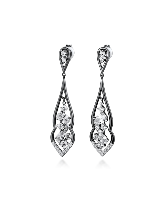 Sterling silver earrings with zircons