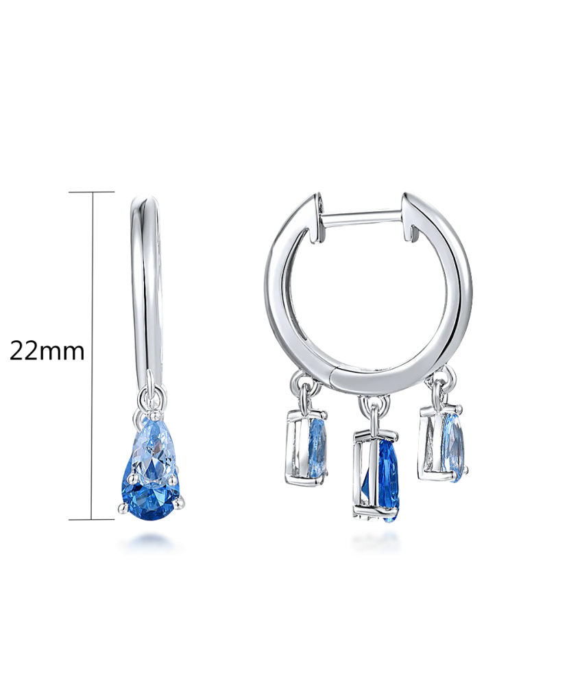 Sterling Silver earrings with zircons and spinels