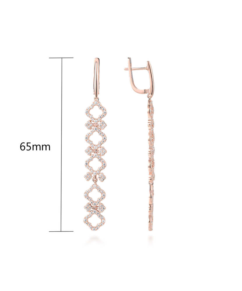 Kultaahopeiset korvakorut zirkoneilla