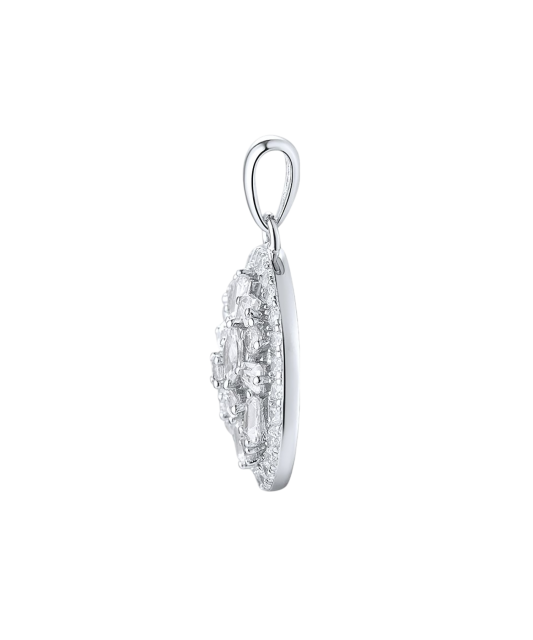 Sterling silver pendant with zircons